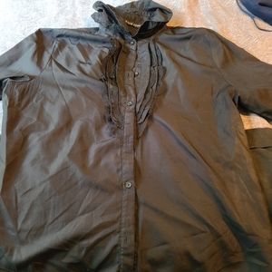 Vintage black lace blouse